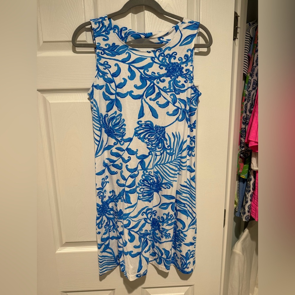 Lilly Pulitzer White and Blue Floral mini Dress